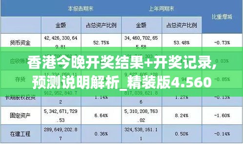 香港今晚開獎結(jié)果+開獎記錄,預(yù)測說明解析_精裝版4.560