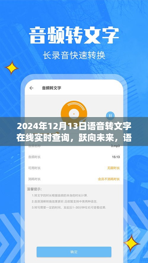 語音轉(zhuǎn)文字魔力，見證成長的力量，實時在線查詢躍向未來，語音轉(zhuǎn)文字技術(shù)的新里程碑（2024年12月13日）