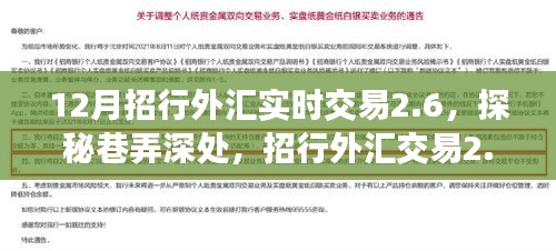 招行外匯實(shí)時交易探秘，巷弄深處的獨(dú)特金融風(fēng)情小店時代來臨
