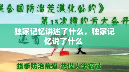 獨(dú)家記憶講述了什么，獨(dú)家記憶說(shuō)了什么 