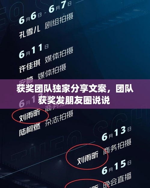 獲獎(jiǎng)團(tuán)隊(duì)獨(dú)家分享文案，團(tuán)隊(duì)獲獎(jiǎng)發(fā)朋友圈說說 
