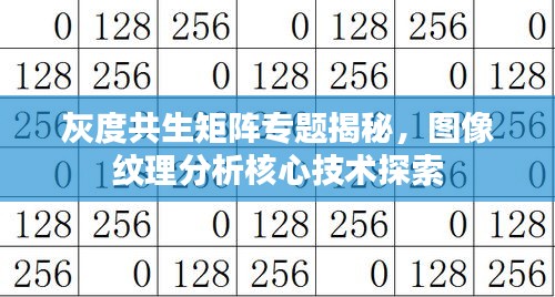 灰度共生矩陣專題揭秘，圖像紋理分析核心技術(shù)探索