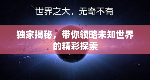 獨(dú)家揭秘，帶你領(lǐng)略未知世界的精彩探索