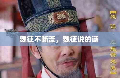 魏征不斷流，魏征說的話 