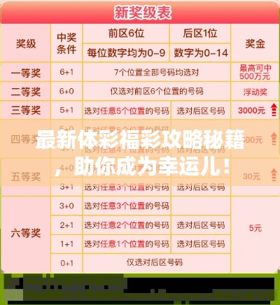 最新體彩福彩攻略秘籍，助你成為幸運兒！