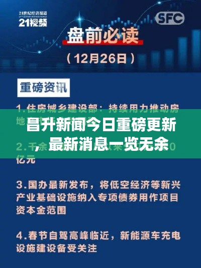 昌升新聞今日重磅更新，最新消息一覽無(wú)余