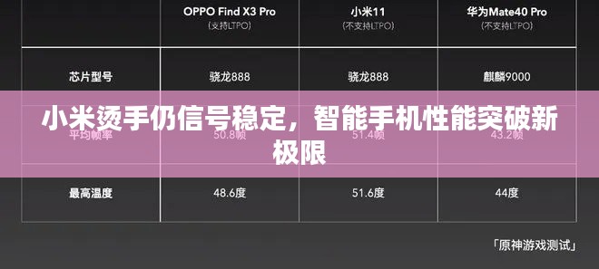 小米燙手仍信號(hào)穩(wěn)定，智能手機(jī)性能突破新極限