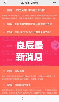 良辰最新消息新聞揭秘，不容錯(cuò)過(guò)的精彩內(nèi)容！