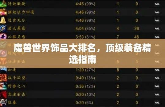魔獸世界飾品大排名，頂級(jí)裝備精選指南