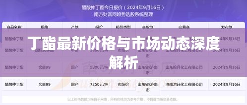 丁酯最新價(jià)格與市場(chǎng)動(dòng)態(tài)深度解析