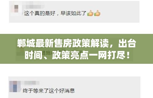 鄲城最新售房政策解讀，出臺時間、政策亮點一網(wǎng)打盡！
