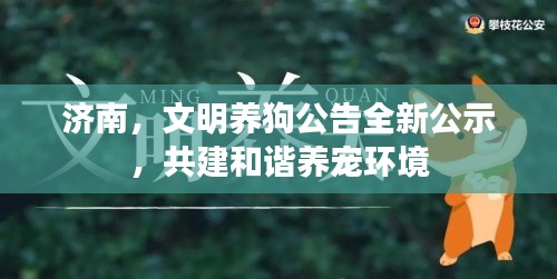 濟(jì)南，文明養(yǎng)狗公告全新公示，共建和諧養(yǎng)寵環(huán)境