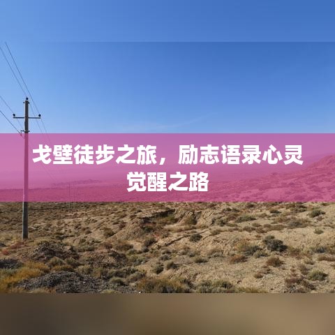 戈壁徒步之旅，勵(lì)志語錄心靈覺醒之路