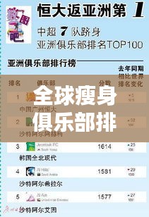 全球瘦身俱樂部排名TOP榜，探尋最佳減肥圣地！