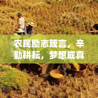 農(nóng)民勵(lì)志箴言，辛勤耕耘，夢(mèng)想成真時(shí)刻