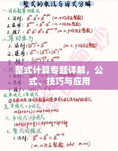 整式計算專題詳解，公式、技巧與應(yīng)用