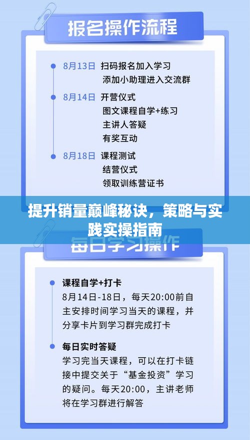 提升銷量巔峰秘訣，策略與實(shí)踐實(shí)操指南