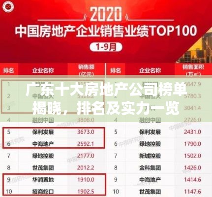 廣東十大房地產(chǎn)公司榜單揭曉，排名及實(shí)力一覽