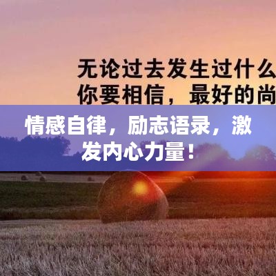 情感自律，勵(lì)志語錄，激發(fā)內(nèi)心力量！