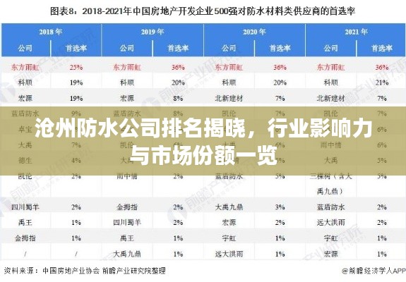 滄州防水公司排名揭曉，行業(yè)影響力與市場份額一覽