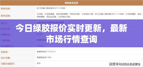 今日綠膠報價實時更新，最新市場行情查詢